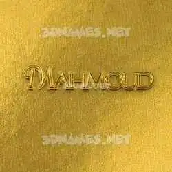 mahmoud in All Gold style - 3D name wallpaper