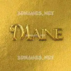 maine in All Gold style - 3D name wallpaper