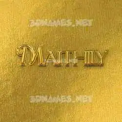 maithily in All Gold style - 3D name wallpaper
