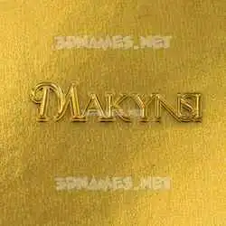makynsi in All Gold style - 3D name wallpaper