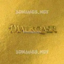 malikqasir in All Gold style - 3D name wallpaper