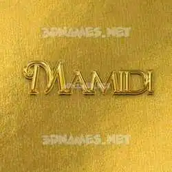 mamidi in All Gold style - 3D name wallpaper
