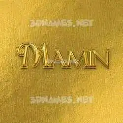 mamin in All Gold style - 3D name wallpaper