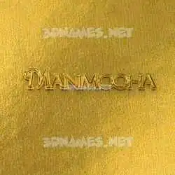 manimooha in All Gold style - 3D name wallpaper