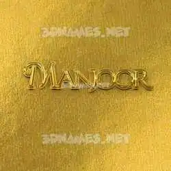 manjoor in All Gold style - 3D name wallpaper