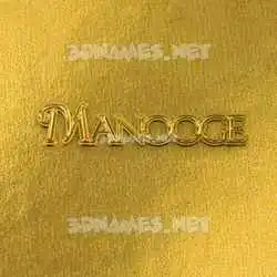 manooge in All Gold style - 3D name wallpaper