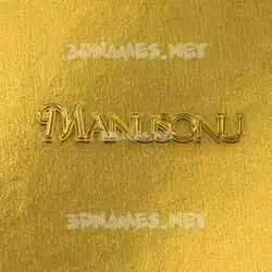 manusonu in All Gold style - 3D name wallpaper