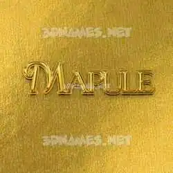 mapule in All Gold style - 3D name wallpaper