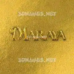 maraya in All Gold style - 3D name wallpaper
