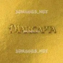 marcapta in All Gold style - 3D name wallpaper