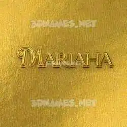 mariaha in All Gold style - 3D name wallpaper
