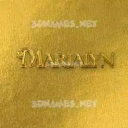 marialyn in All Gold style - 3D name wallpaper