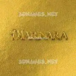 marinara in All Gold style - 3D name wallpaper