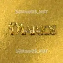marios in All Gold style - 3D name wallpaper