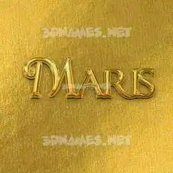 maris in All Gold style - 3D name wallpaper