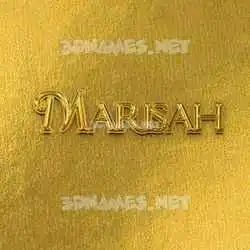 marisah in All Gold style - 3D name wallpaper