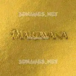 marjawana in All Gold style - 3D name wallpaper