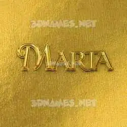 marta in All Gold style - 3D name wallpaper