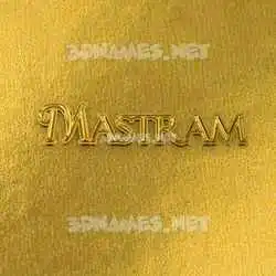 mastram in All Gold style - 3D name wallpaper