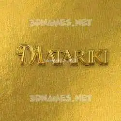 matariki in All Gold style - 3D name wallpaper