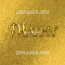 mathy in All Gold style - 3D name wallpaper