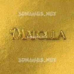 matoula in All Gold style - 3D name wallpaper