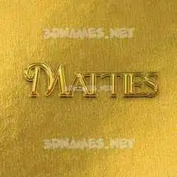 matties in All Gold style - 3D name wallpaper