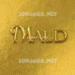 maud in All Gold style - 3D name wallpaper