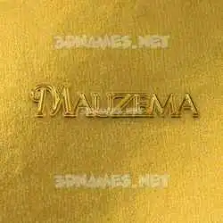 mauzema in All Gold style - 3D name wallpaper