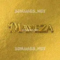 maweza in All Gold style - 3D name wallpaper