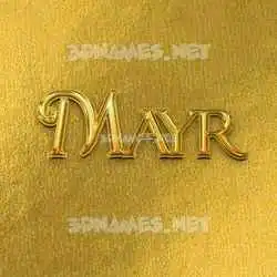 mayr in All Gold style - 3D name wallpaper