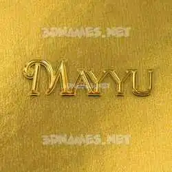 mayyu in All Gold style - 3D name wallpaper