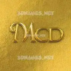mcd in All Gold style - 3D name wallpaper