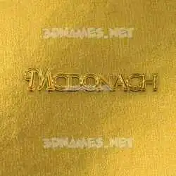 mcdonagh in All Gold style - 3D name wallpaper