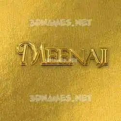 meenaji in All Gold style - 3D name wallpaper