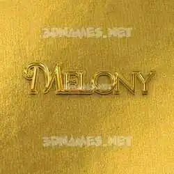 melony in All Gold style - 3D name wallpaper