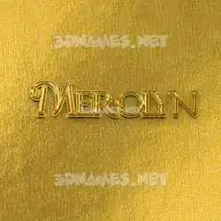 merolyn in All Gold style - 3D name wallpaper