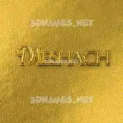 meshach in All Gold style - 3D name wallpaper