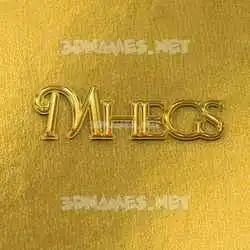 mhegs in All Gold style - 3D name wallpaper