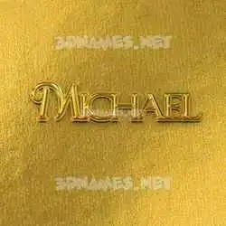 michael in All Gold style - 3D name wallpaper