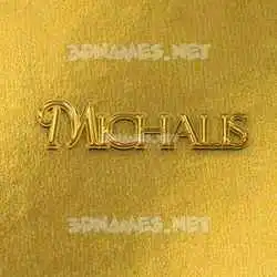 michalis in All Gold style - 3D name wallpaper