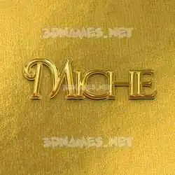 miche in All Gold style - 3D name wallpaper