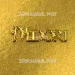 midori in All Gold style - 3D name wallpaper