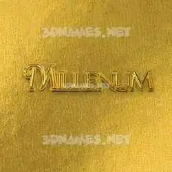 millenum in All Gold style - 3D name wallpaper