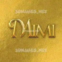 mimi in All Gold style - 3D name wallpaper