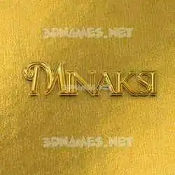 minaksi in All Gold style - 3D name wallpaper