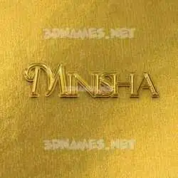minisha in All Gold style - 3D name wallpaper