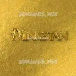 minketan in All Gold style - 3D name wallpaper