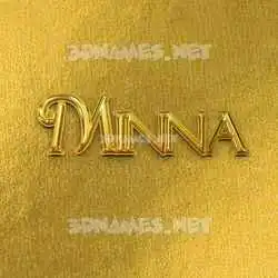minna in All Gold style - 3D name wallpaper