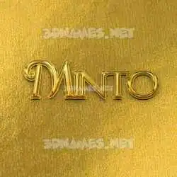 minto in All Gold style - 3D name wallpaper